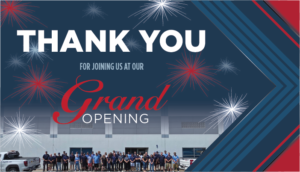 Thank you to all who attended the grand opening of the 4Sight office. Image shows approx 30 staff stood in front of the office along with a 4Sight branded truck.