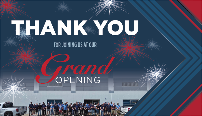 Thank you to all who attended the grand opening of the 4Sight office. Image shows approx 30 staff stood in front of the office along with a 4Sight branded truck.